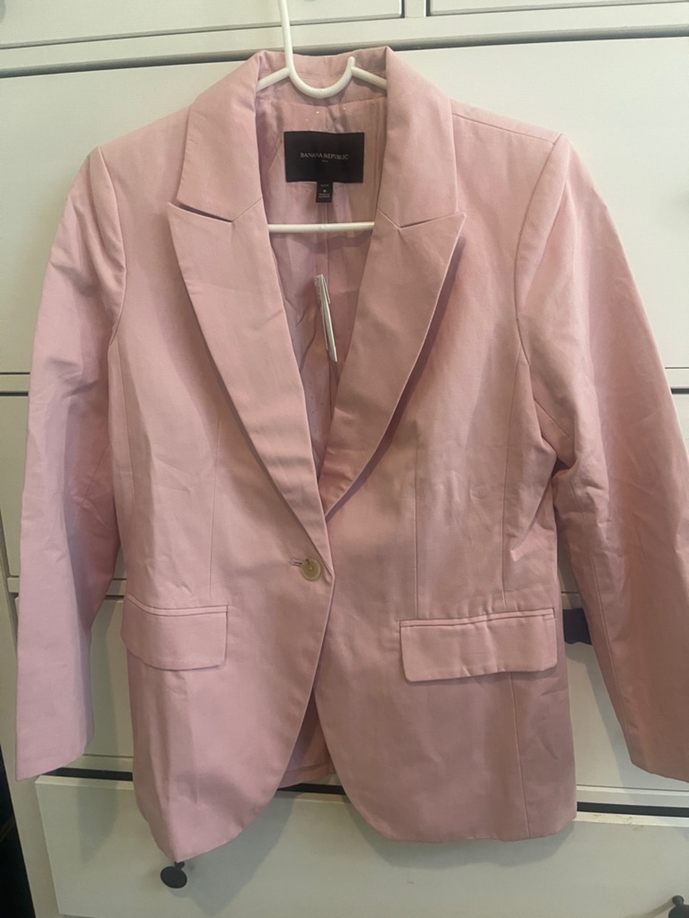 Banana Republic Light Pink Single-Button Blazer